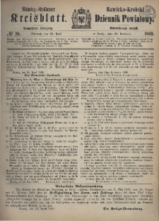 Rawicko-Krobski Dziennik Powiatowy. 1869.04.28 R. 19 Nr 20