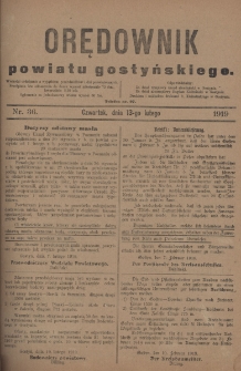Orędownik Powiatu Gostyńskiego 1919.02.13 R.1 Nr 36