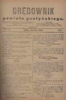 Orędownik Powiatu Gostyńskiego 1919.02.15 R.1 Nr 38