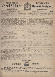Rawicko-Krobski Dziennik Powiatowy. 1869.05.01 R. 19 Nr 21