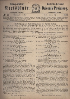 Rawicko-Krobski Dziennik Powiatowy. 1869.05.05 R. 19 Nr 22