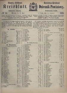 Rawicko-Krobski Dziennik Powiatowy. 1869.06.16 R. 19 Nr 34