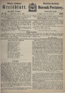 Rawicko-Krobski Dziennik Powiatowy. 1869.06.26 R. 19 Nr 37