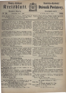 Rawicko-Krobski Dziennik Powiatowy. 1869.07.03 R. 19 Nr 39.