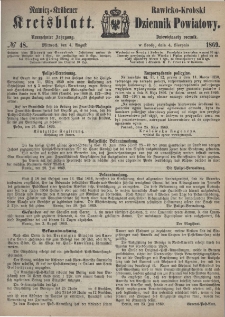 Rawicko-Krobski Dziennik-Powiatowy. 1869.08.04 R. 19 Nr 48