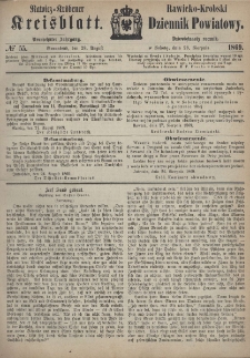 Rawicko-Krobski Dziennik Powiatowy. 1869.08.28 R. 19 Nr 55