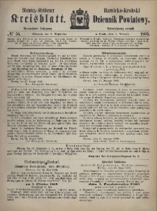 Rawicko-Krobski Dziennik Powiatowy. 1869.09.01 R. 19 Nr 56
