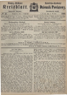 Rawicko-Krobski Dziennik Powiatowy. 1869.09.04 R. 19 Nr 57