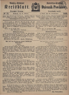 Rawicko-Krobski Dziennik Powiatowy. 1869.10.27 R. 19 Nr 72