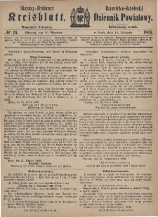 Rawicko-Krobski Dziennik Powiatowy. 1869.11.10 R. 19 Nr 76