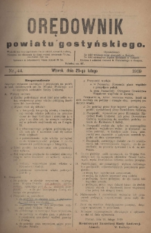 Orędownik Powiatu Gostyńskiego 1919.02.25 R.1 Nr 44