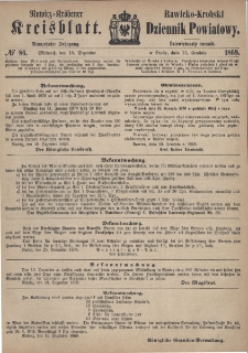 Rawicko-Krobski Dziennik Powiatowy. 1869.12.15 R. 19 Nr 86