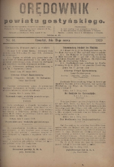 Orędownik Powiatu Gostyńskiego 1919.03.13 R.1 Nr 51
