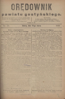 Orędownik Powiatu Gostyńskiego 1919.03.15 R.1 Nr 52
