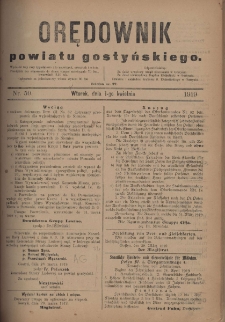 Orędownik Powiatu Gostyńskiego 1919.04.01 R.1 Nr 59
