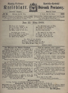 Rawicko-Krobski Dziennik Powiatowy. 1868.03.25 R. 18 Nr 13