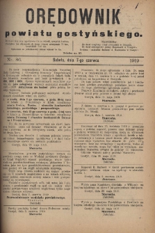 Orędownik Powiatu Gostyńskiego 1919.06.07 R.1 Nr 86