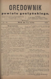 Orędownik Powiatu Gostyńskiego 1919.06.17 R.1 Nr 89