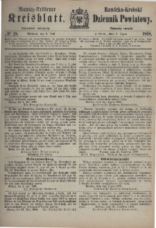 Rawicko-Krobski Dziennik Powiatowy. 1868.07.08 R. 18 Nr 28