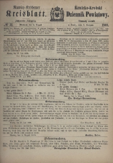 Rawicko-Krobski Dziennik Powiatowy. 1868.08.05 R. 18 Nr 32
