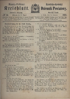 Rawicko-Krobski Dziennik Powiatowy. 1868.08.19 R. 18 Nr 34