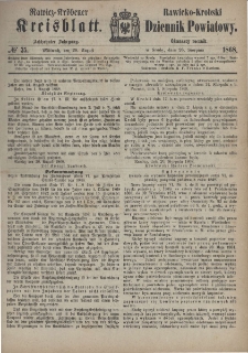 Rawicko-Krobski Dziennik Powiatowy. 1868.08.26 R. 18 Nr 35