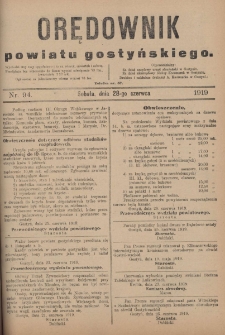 Orędownik Powiatu Gostyńskiego 1919.06.28 R.1 Nr 94