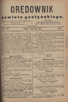 Orędownik Powiatu Gostyńskiego 1919.07.05 R.1 Nr 97