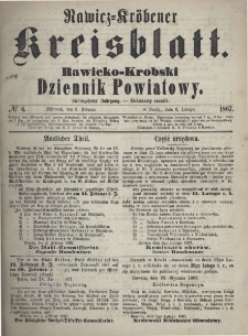 Rawicko-Krobski Dziennik Powiatowy. 1867.02.06 R. 17 Nr 6