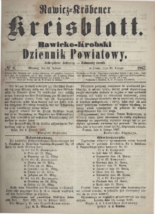 Rawicko-Krobski Dziennik Powiatowy. 1867.02.20 R. 17 Nr 8