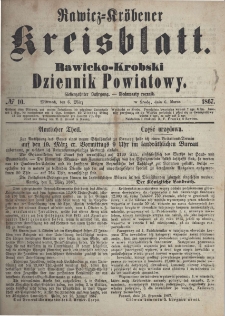 Rawicko-Krobski Dziennik Powiatowy. 1867.03.06 R. 17 Nr 10