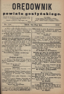 Orędownik Powiatu Gostyńskiego 1919.07.12 R.1 Nr 100
