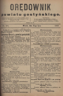 Orędownik Powiatu Gostyńskiego 1919.07.15 R.1 Nr 101