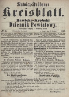 Rawicko-Krobski Dziennik Powiatowy. 1867.08.28 R. 17 Nr 35