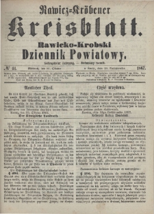 Rawicko-Krobski Dziennik Powiatowy. 1867.10.30 R. 17 Nr 44