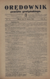 Orędownik Powiatu Gostyńskiego 1920.01.27 R.2 Nr 12