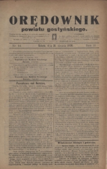 Orędownik Powiatu Gostyńskiego 1920.01.31 R.2 Nr 14