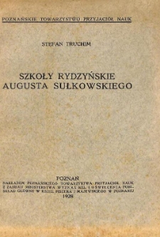 Szkoły rydzyńskie Augusta Sułkowskiego