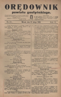 Orędownik Powiatu Gostyńskiego 1920.02.17 R.2 Nr 20
