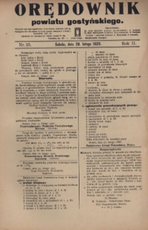 Orędownik Powiatu Gostyńskiego 1920.02.28 R.2 Nr 25
