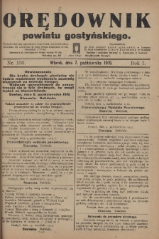 Orędownik Powiatu Gostyńskiego 1919.10.07 R.1 Nr 136