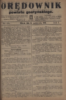Orędownik Powiatu Gostyńskiego 1919.10.14 R.1 Nr 139