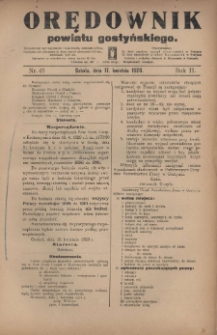 Orędownik Powiatu Gostyńskiego 1920.04.17 R.2 Nr 45