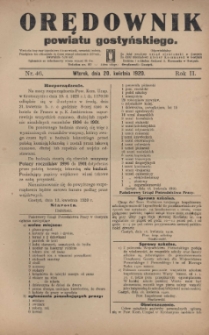 Orędownik Powiatu Gostyńskiego 1920.04.20 R.2 Nr 46