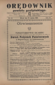 Orędownik Powiatu Gostyńskiego 1920.04.27 R.2 Nr 49