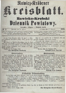 Rawicko-Krobski Dziennik Powiatowy. 1866.01.17 R. 16 Nr 3