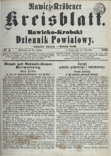 Rawicko-Krobski Dziennik Powiatowy. 1866.01.24 R. 16 Nr 4