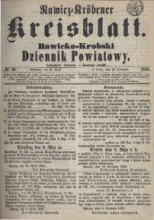 Rawicko-Krobski Dziennik Powiatowy. 1866.04.25 R. 16 Nr 16[17]