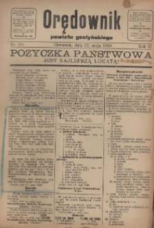 Orędownik Powiatu Gostyńskiego 1920.05.27 R.2 Nr 60