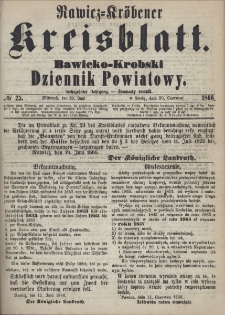 Rawicko-Krobski Dziennik Powiatowy. 1866.06.20 R. 16 Nr 25